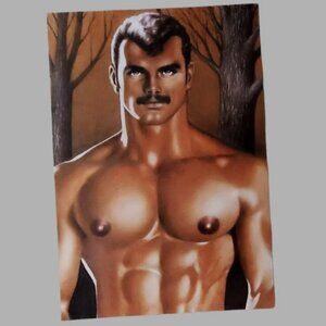 Tom Of Finland Print Pencil Drawing Artwork Gay Male Interest Decor